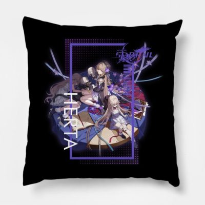 Honkai Star Rail Herta Character Portrait Throw Pillow Official Honkai: Star Rail Merch