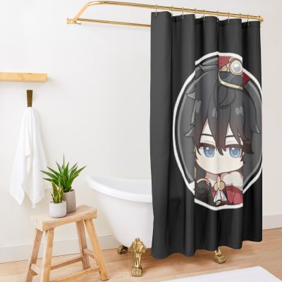 Honkai Star Rail Chibi Dan Heng Pfp Shower Curtain Official Honkai: Star Rail Merch