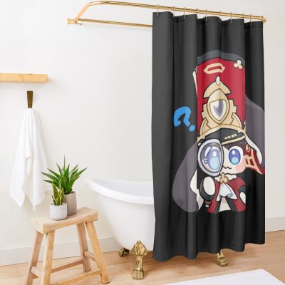 Honkai Star Rail Chibi Pom Pom- Inspect Shower Curtain Official Honkai: Star Rail Merch
