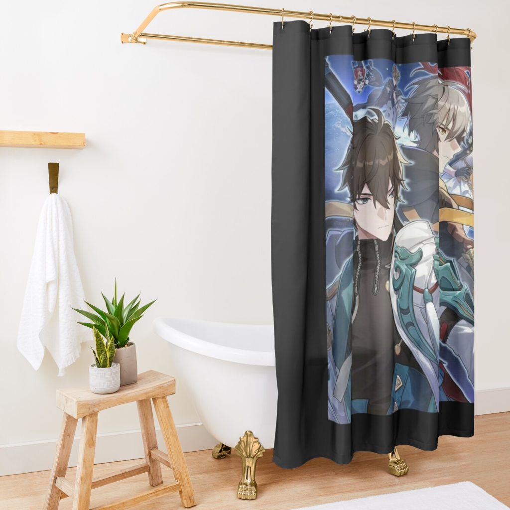 Dan Heng - Honkai: Star Rail Shower Curtain Official Honkai: Star Rail Merch