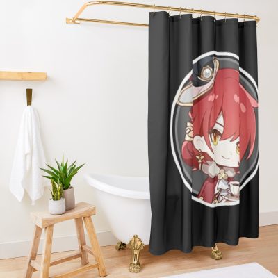Honkai Star Rail Chibi Himeko Pfp Shower Curtain Official Honkai: Star Rail Merch