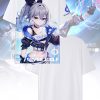 Anime Honkai Star Rail Cosplay Short sleeved T shirt Silver Wolf Men Women T shirts 8 - Honkai: Star Rail Store