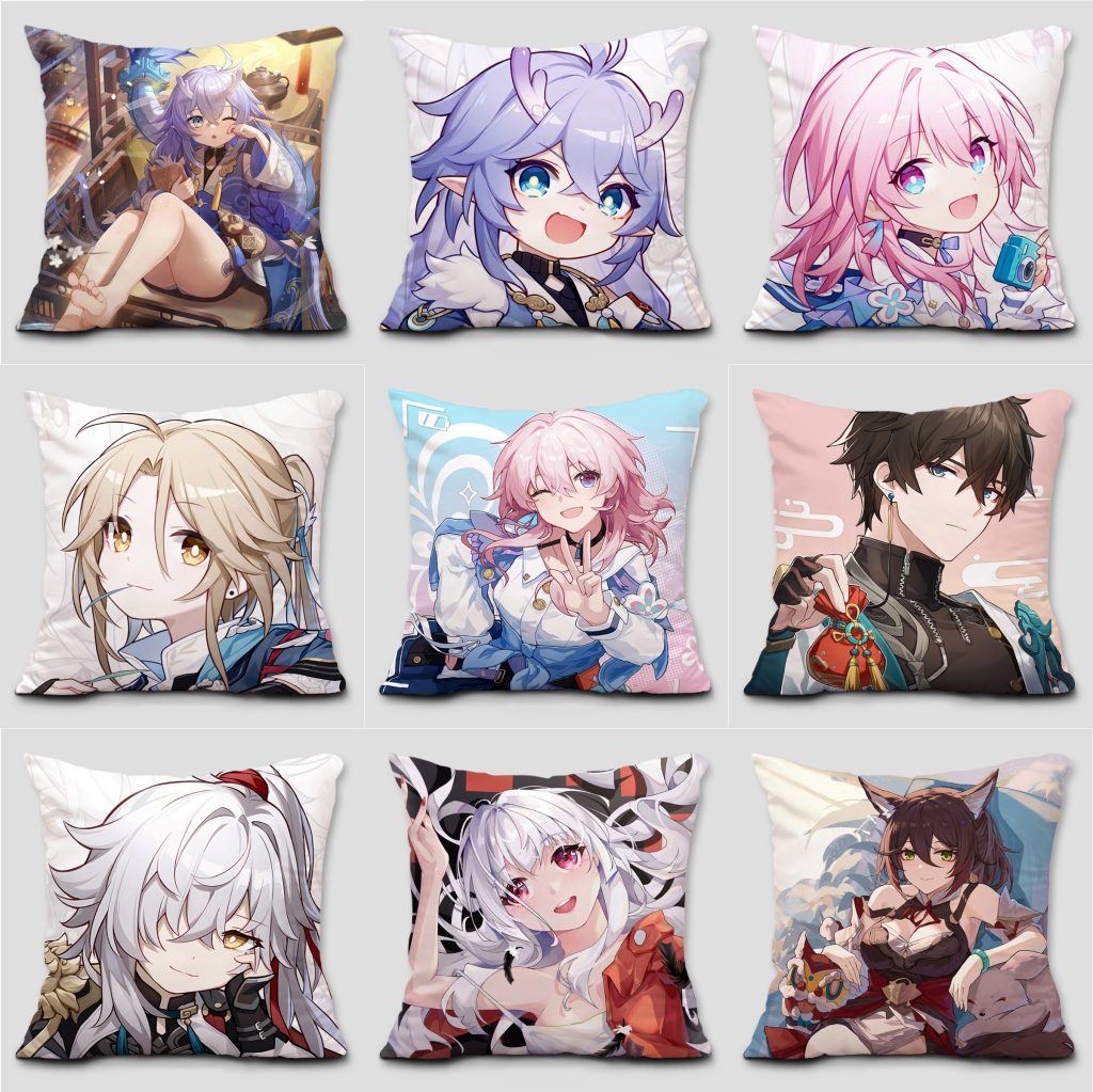Anime Honkai Star Rail Pillowcase Cosplay Cute Comic Print Cushion Cover Cartoon Cute Living Room Decoration - Honkai: Star Rail Store