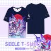 Anime Honkai Star Rail Seele Cosplay Short sleeved T shirt Men Women T shirts - Honkai: Star Rail Store