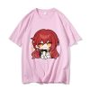 Honkai Star Rail Himeko T shirts Men 100 Cotton Grin Kawaii Tshirts Hot New Game T - Honkai: Star Rail Store