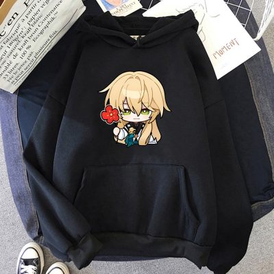 Honkai Star Rail Luocha Manga Comic Hoodie Women Anime Kawaii Cute Long Sleevec Soft Sweatshirts Thickening - Honkai: Star Rail Store