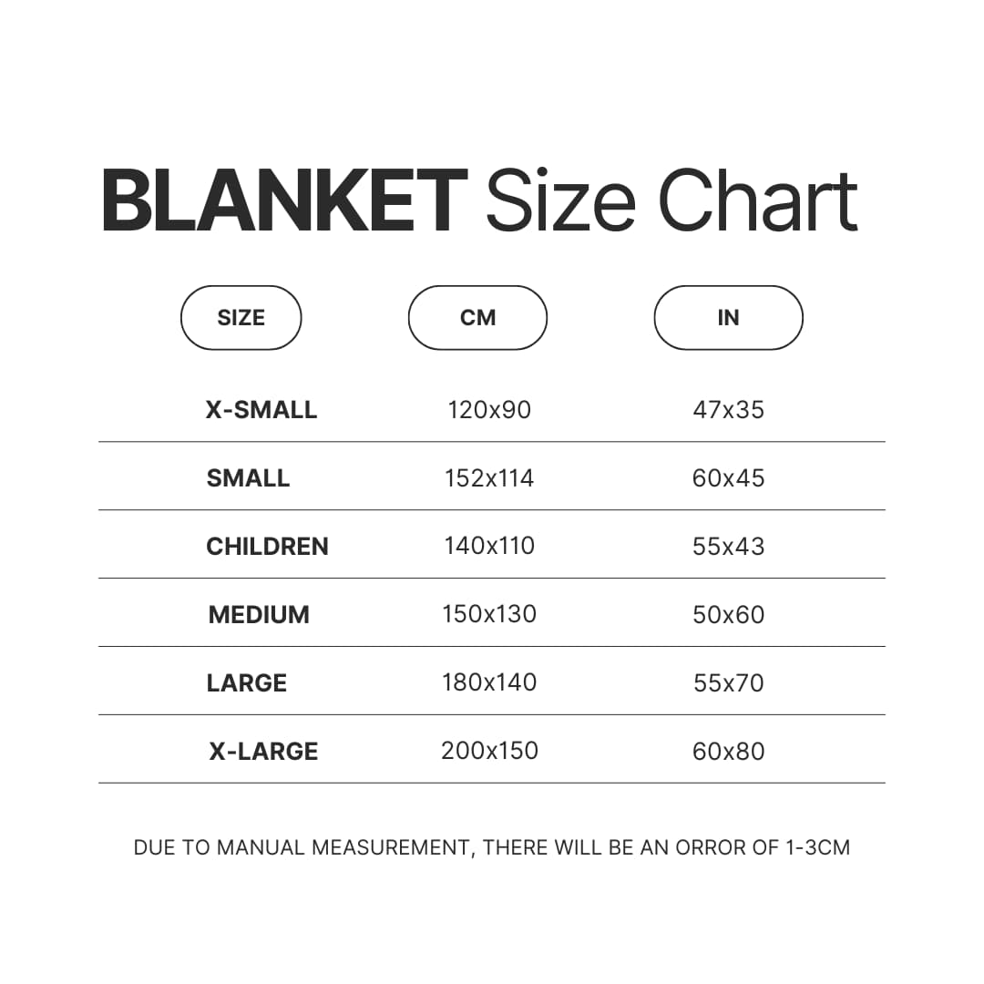 Blanket Size Chart - Honkai: Star Rail Store