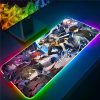 Honkai Star Rail Mousepad LED Light Gaming Mouse Pad Colorful Luminous Mouse Mat Gamer Accessories Keyboard 1 - Honkai: Star Rail Store