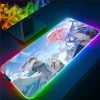 Honkai Star Rail Mousepad LED Light Gaming Mouse Pad Colorful Luminous Mouse Mat Gamer Accessories Keyboard 4 - Honkai: Star Rail Store