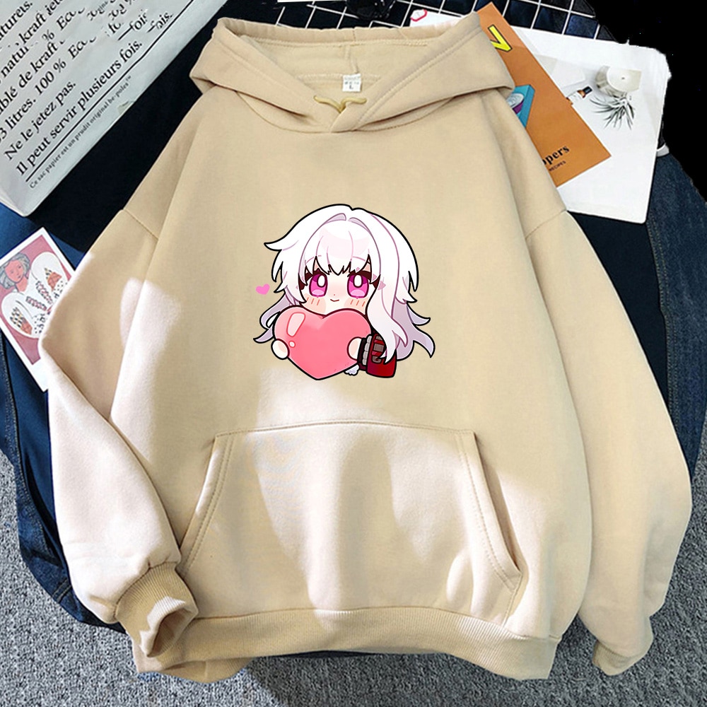Honkai Star Rail Clara Anime Print Hoodies Women Vintage Winter Autumn Loose Hooded Tops Grunge Street - Honkai: Star Rail Store