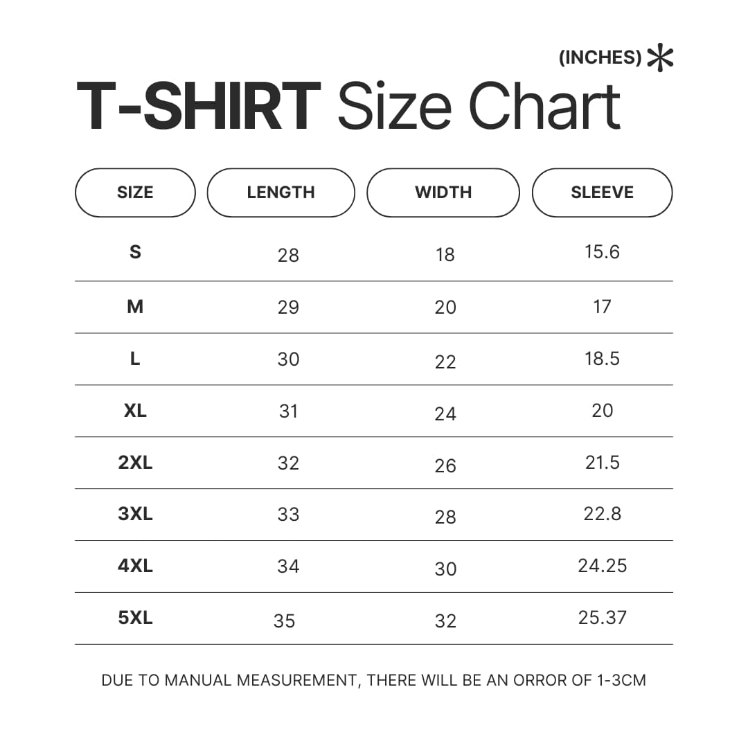 2d t shirt size chart - Honkai: Star Rail Store